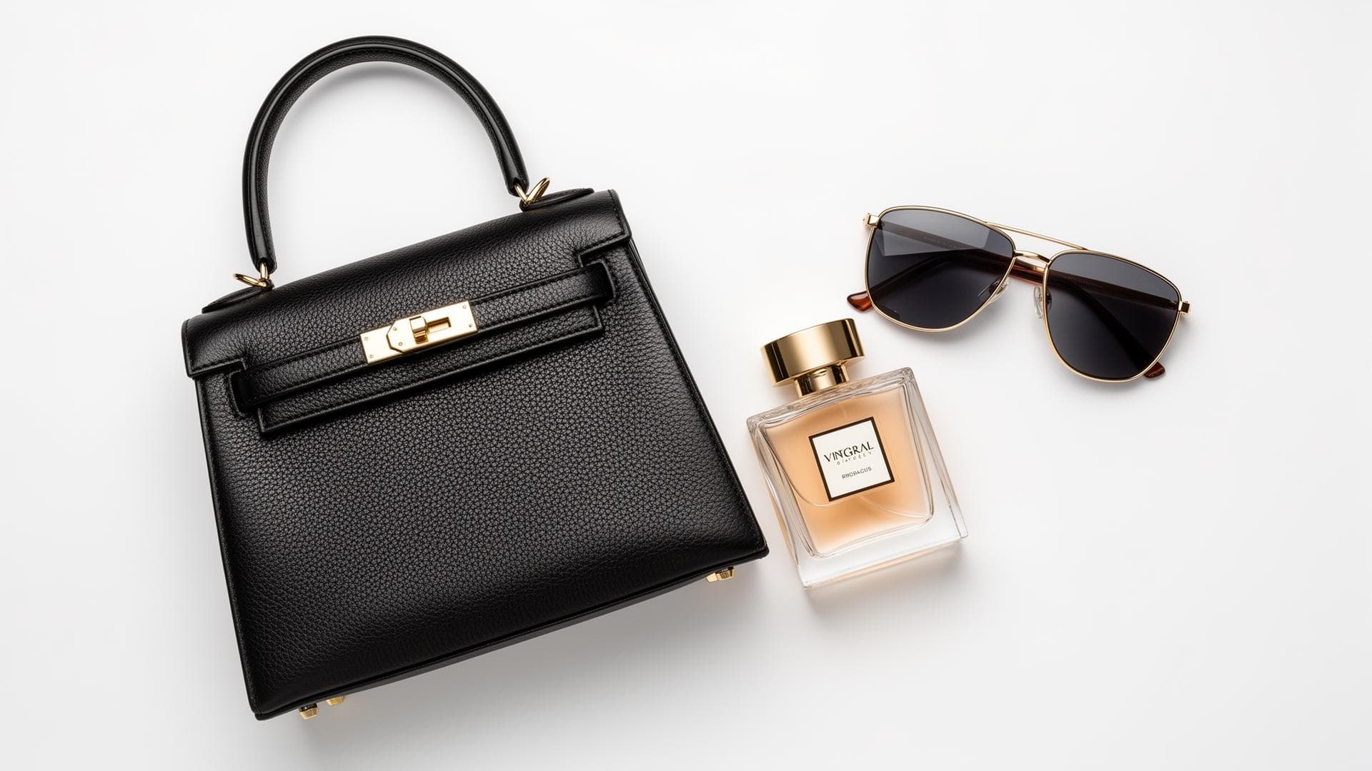 Luxury Shopify product photography flat lay