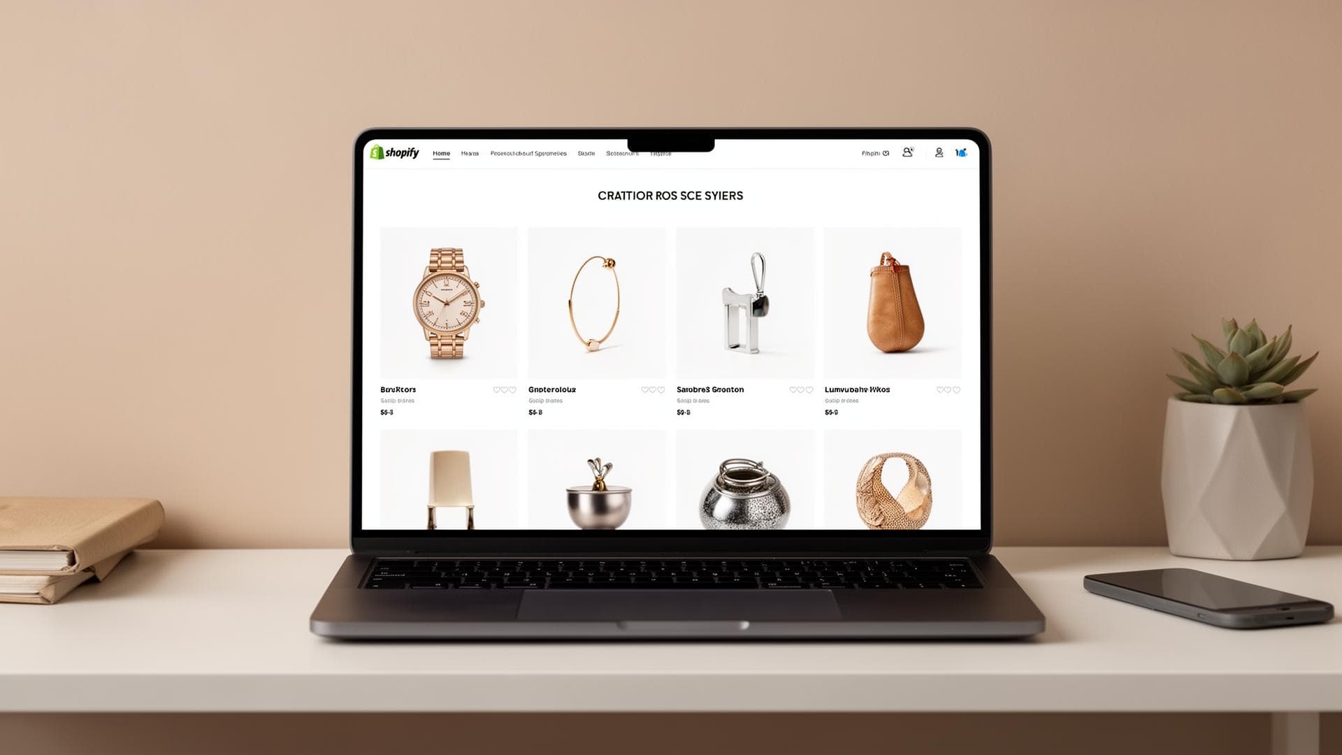 Shopify storefront with premium product photography